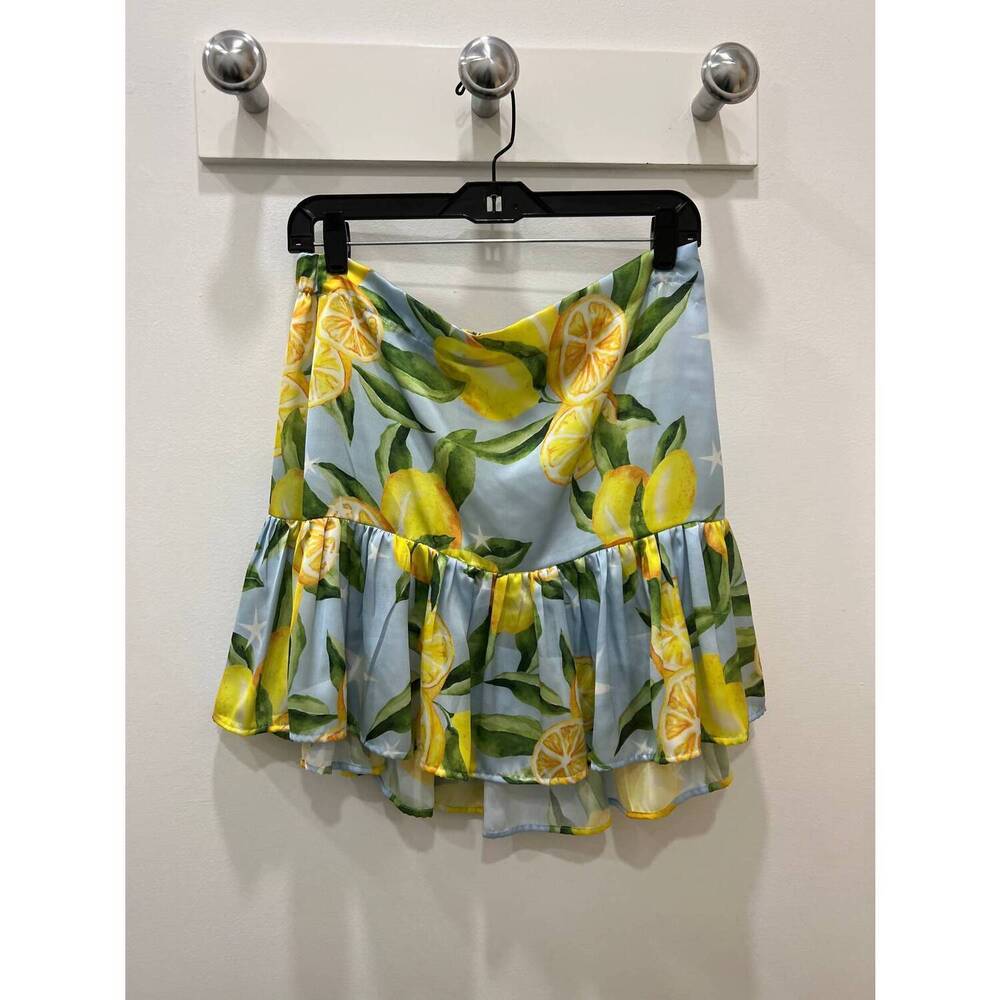 NEW BULULU lemons jamaica skirt in blue